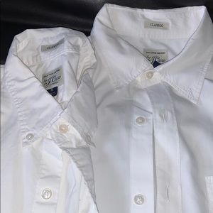 2 J Crew Classic Dress Shirts in White!